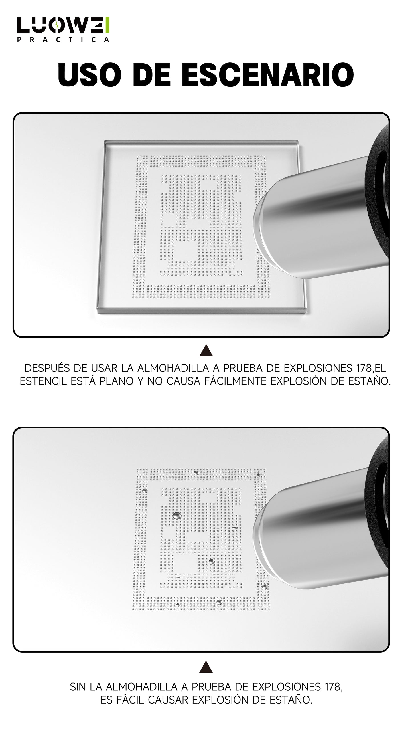 LUOWEI PROTECTOR DE VIDRIO RESISTENTE A ALTAS TEMPERATURAS LW-178