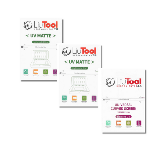 LIUTOOL MICA DE HIDROGEL 3X2 (2 MATE UV + 1 HD UV)