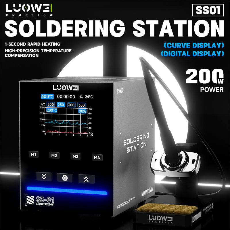 LUOWEI ESTACION DE SOLDADURA 200W PUNTA C210 LW-SS01