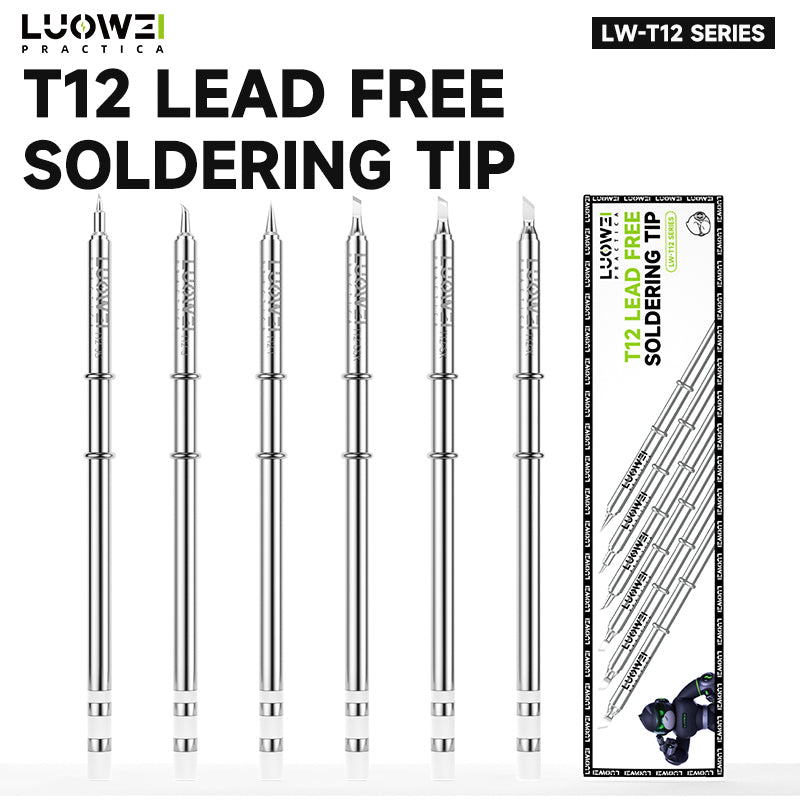 LUOWEI PUNTAS PARA CAUTIN LW-T12 (BISELADA, CURVA Y RECTA)
