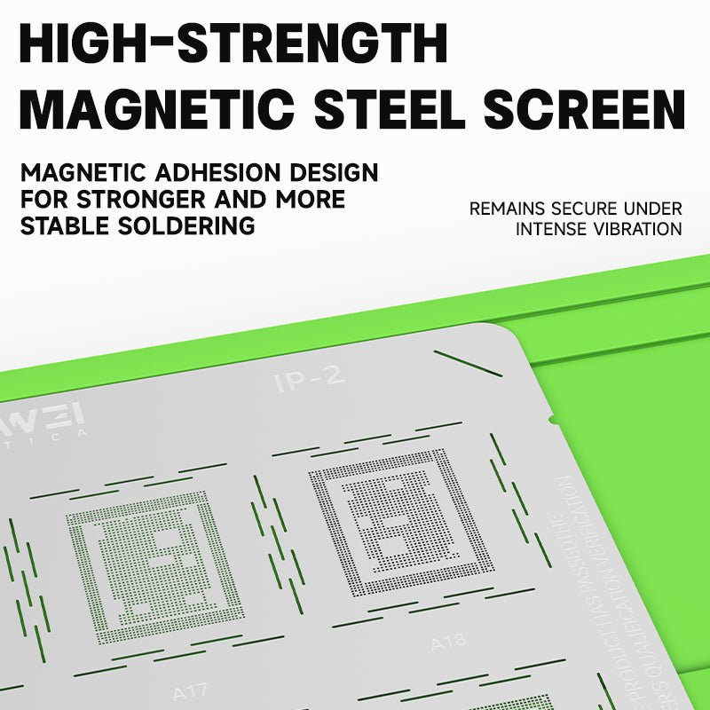LUOWEI JUEGO STENCIL PARA CPU (13pzas) - MTK - iPhone A9-A18 Pro - HiU - SD
