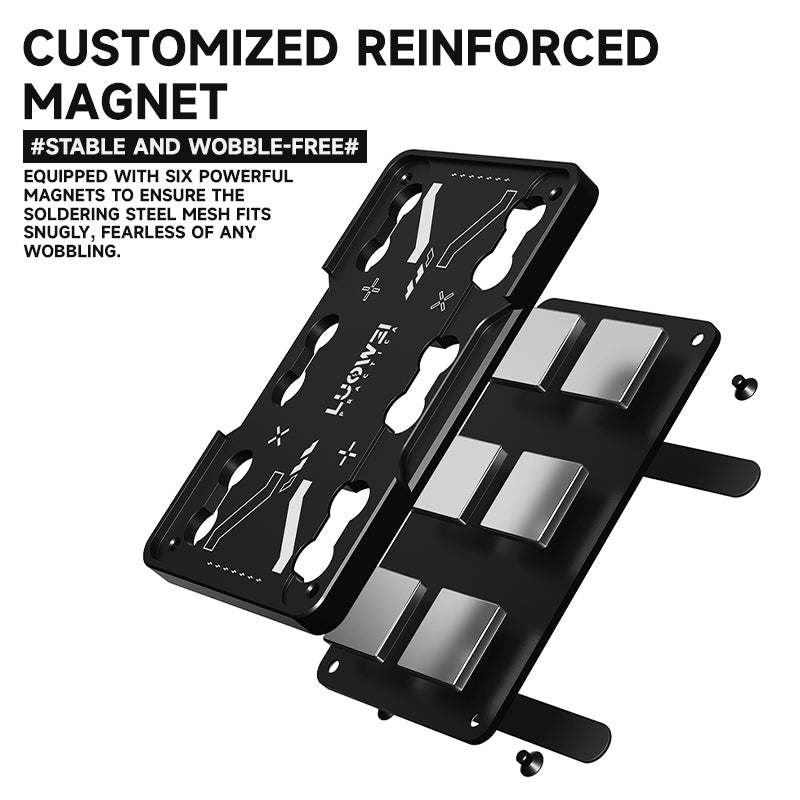 LUOWEI SET DE PLATAFORMA DE TRABAJO IMANTADA CON STENCIL PARA INTERPOSTER PARA IPHONE LW-PT01
