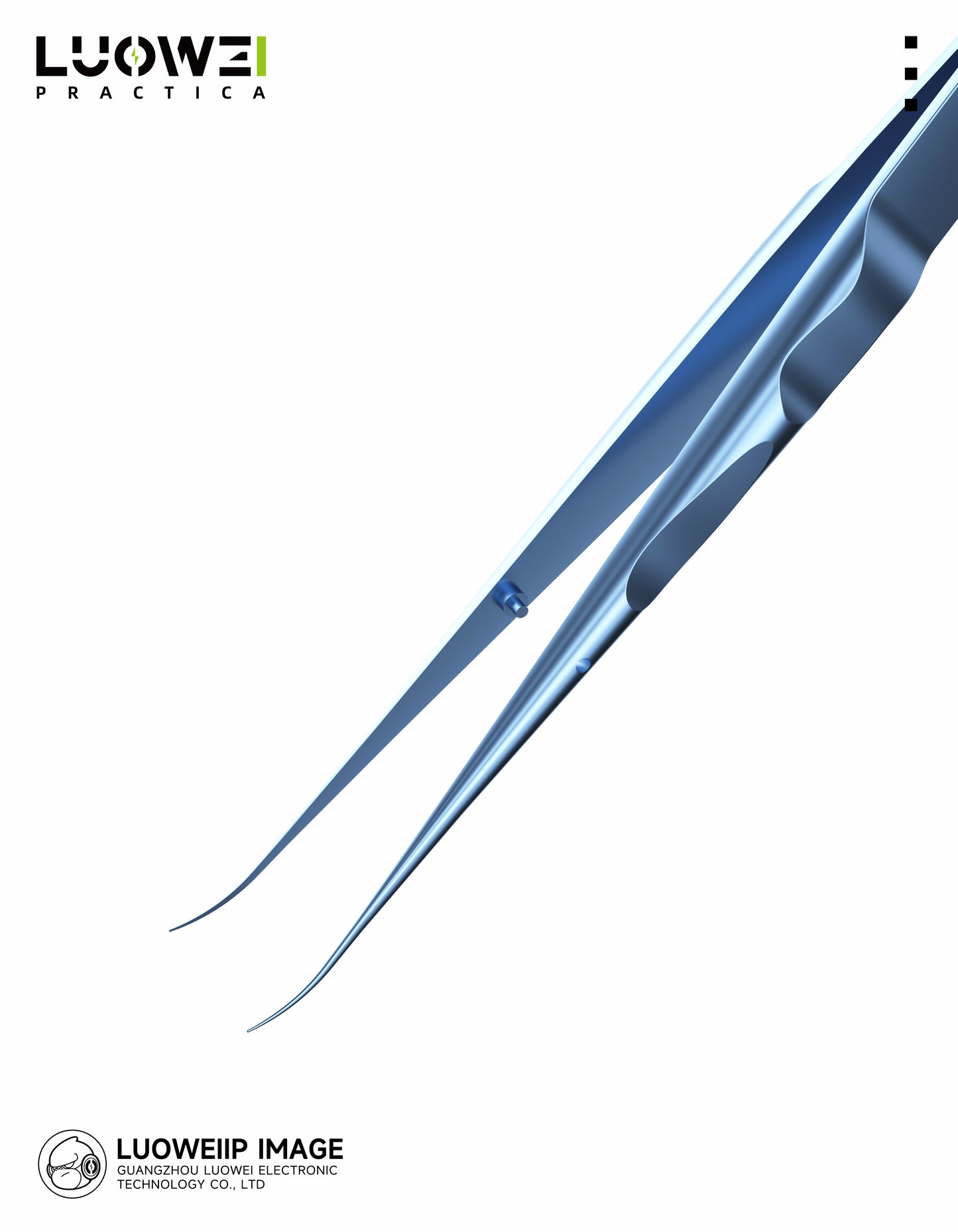 LUOWEI PINZAS DE ALTA PRECISION DE ALEACION DE TITANIO PUNTA RECTA