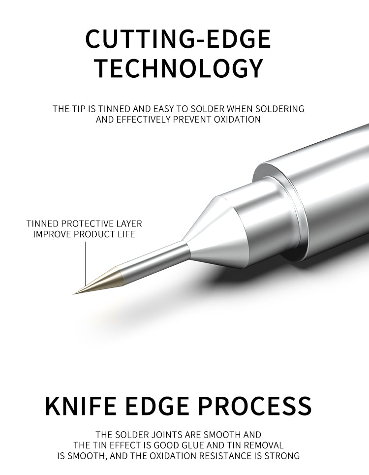LUOWEI PUNTAS PARA CAUTIN LW-936 (RECTA, CURVA Y BICELADA)