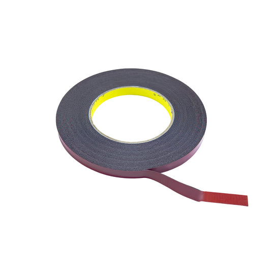 CINTA DOBLE CARA ESPUMA NEGRA 10mm PELICULA ROJA