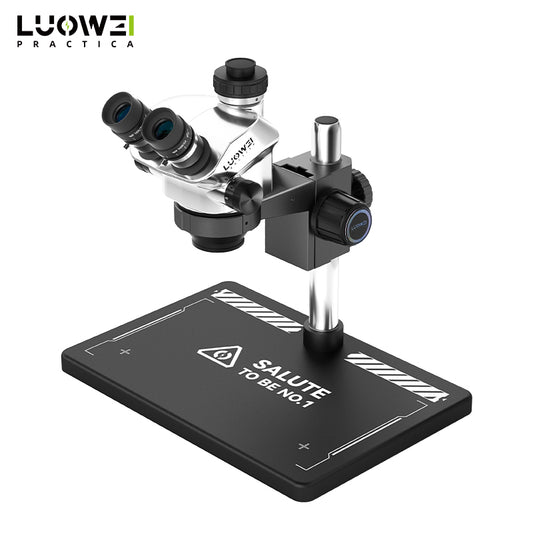 LUOWEI MICROSCOPIO TRINOCULAR GEEK FUTURE LW-TR02-B3TV CON ARO DE LUZ LS01