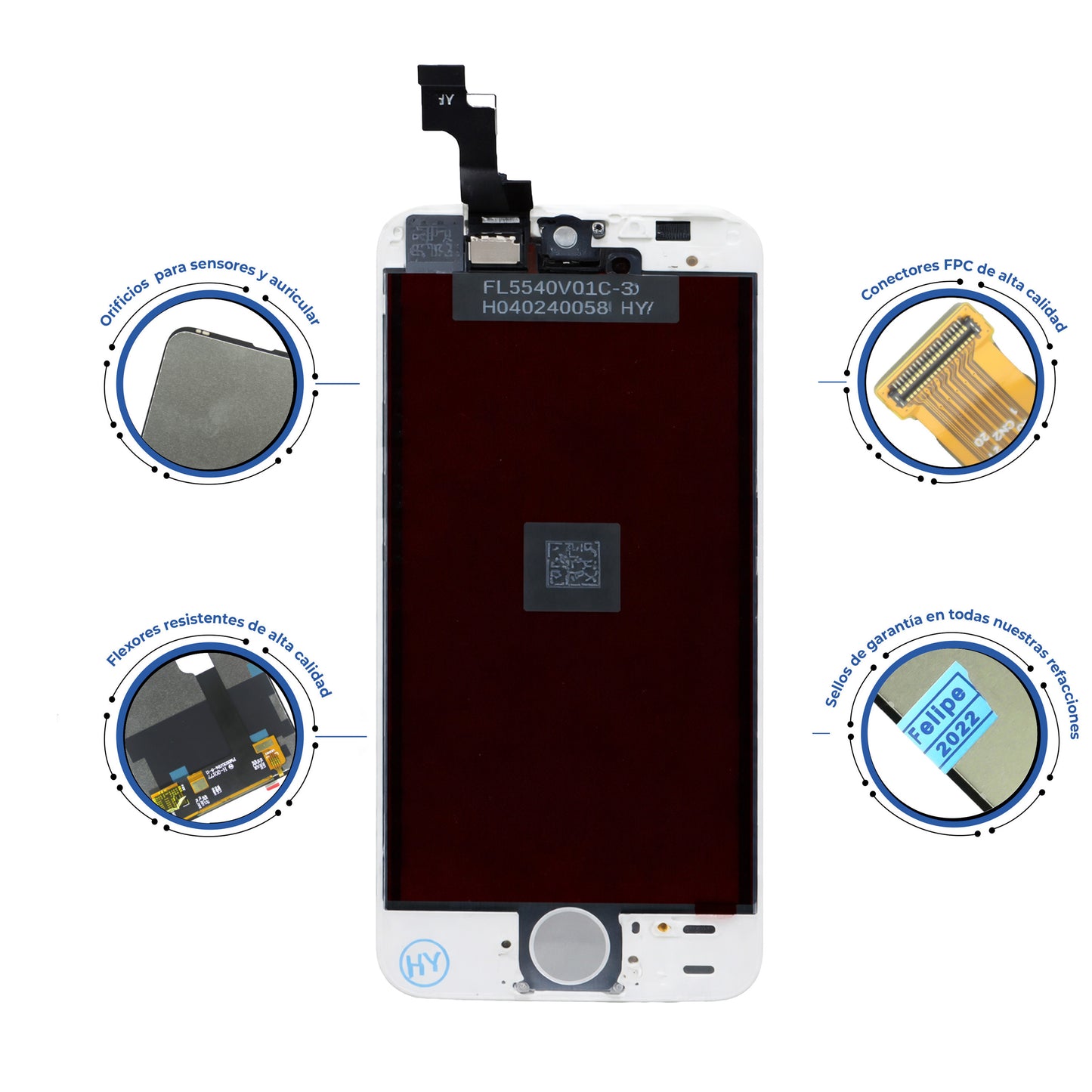 PANTALLA PARA IPHONE 5S, SE BLANCO