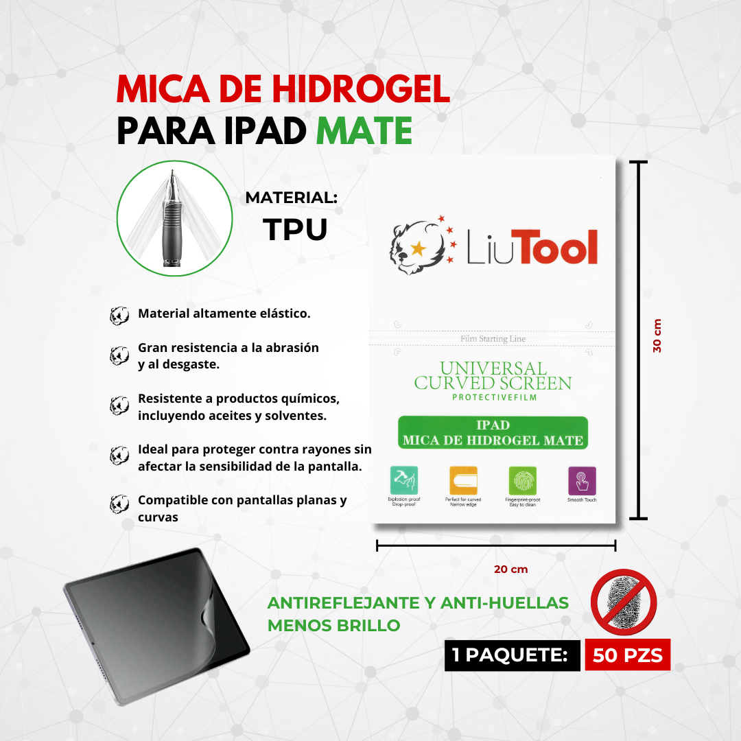 LIUTOOL MICA DE HIDROGEL IPAD MATE 12