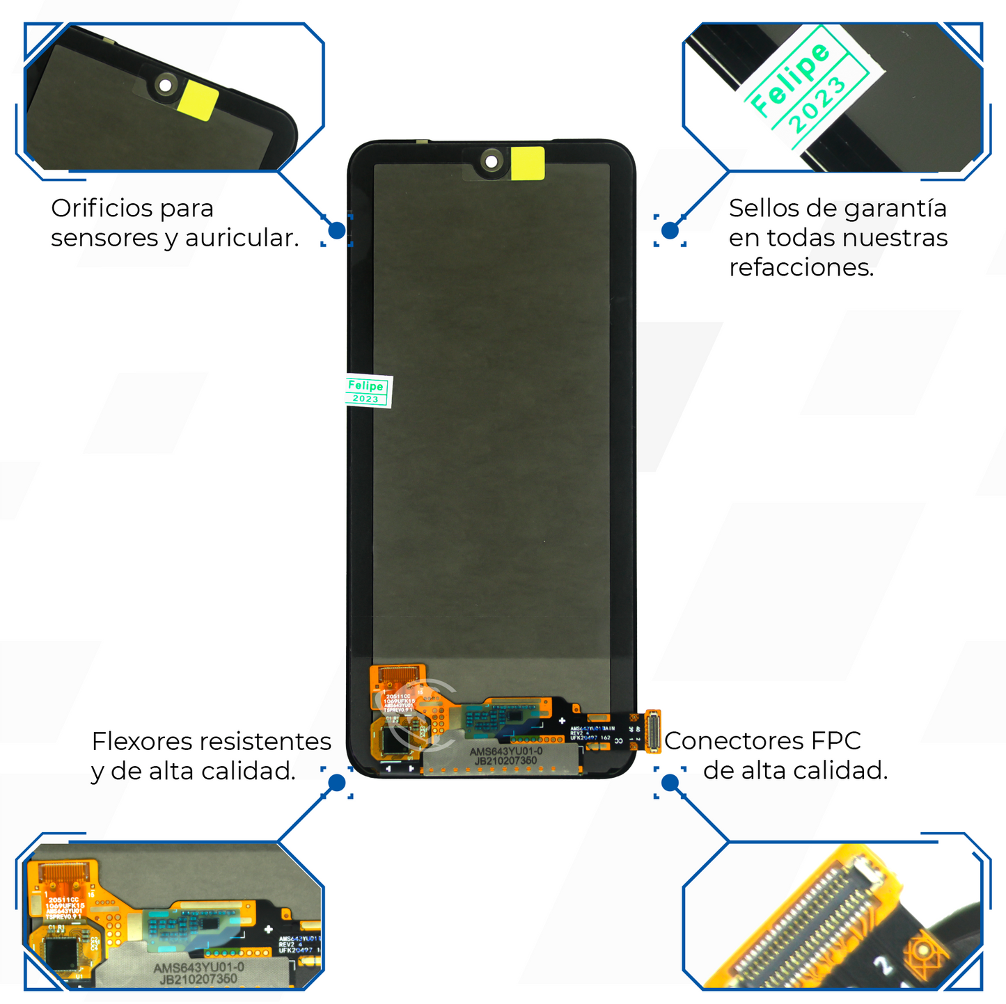PANTALLA XIAOMI REDMI NOTE 10s , REDMI NOTE 10 4g , POCO M5s CALIDAD OLED