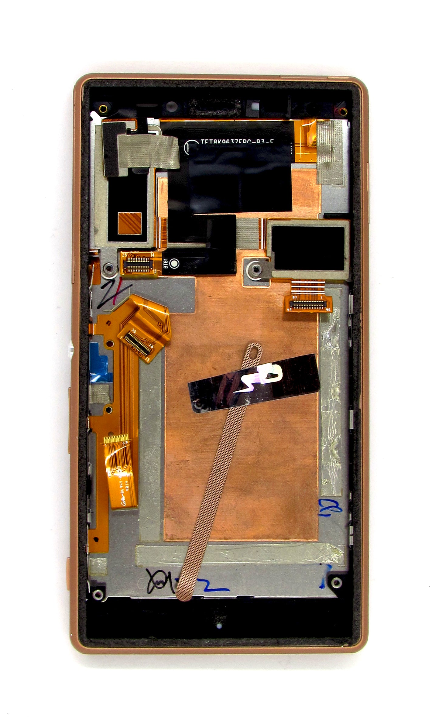 PANTALLA SONY M2 CON MARCO DORADO