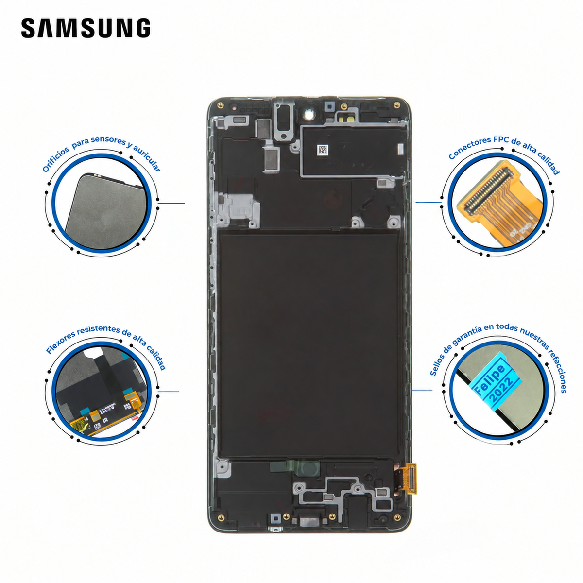 PANTALLA PARA SAMSUNG A71 , A715 OLED CON MARCO