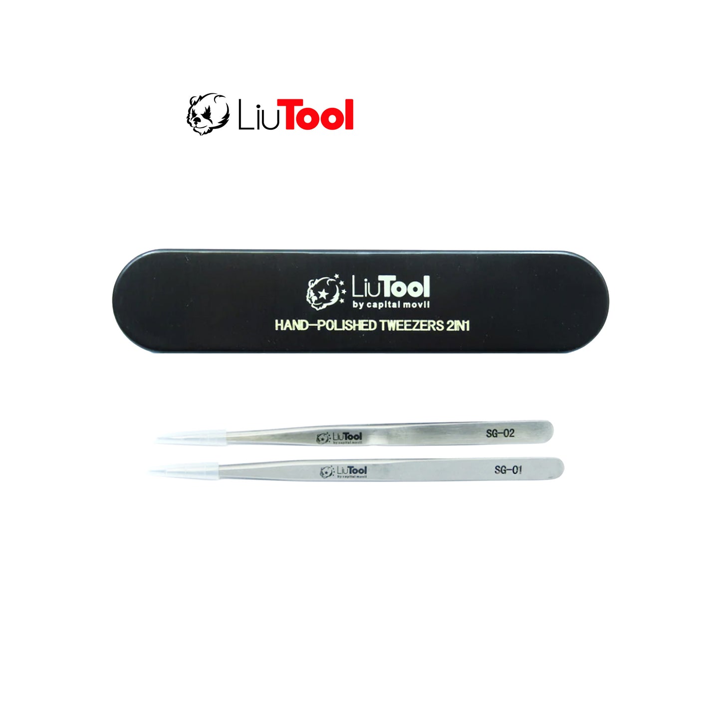 LIUTOOL JUEGO DE 2 PINZAS ULTRA FINA