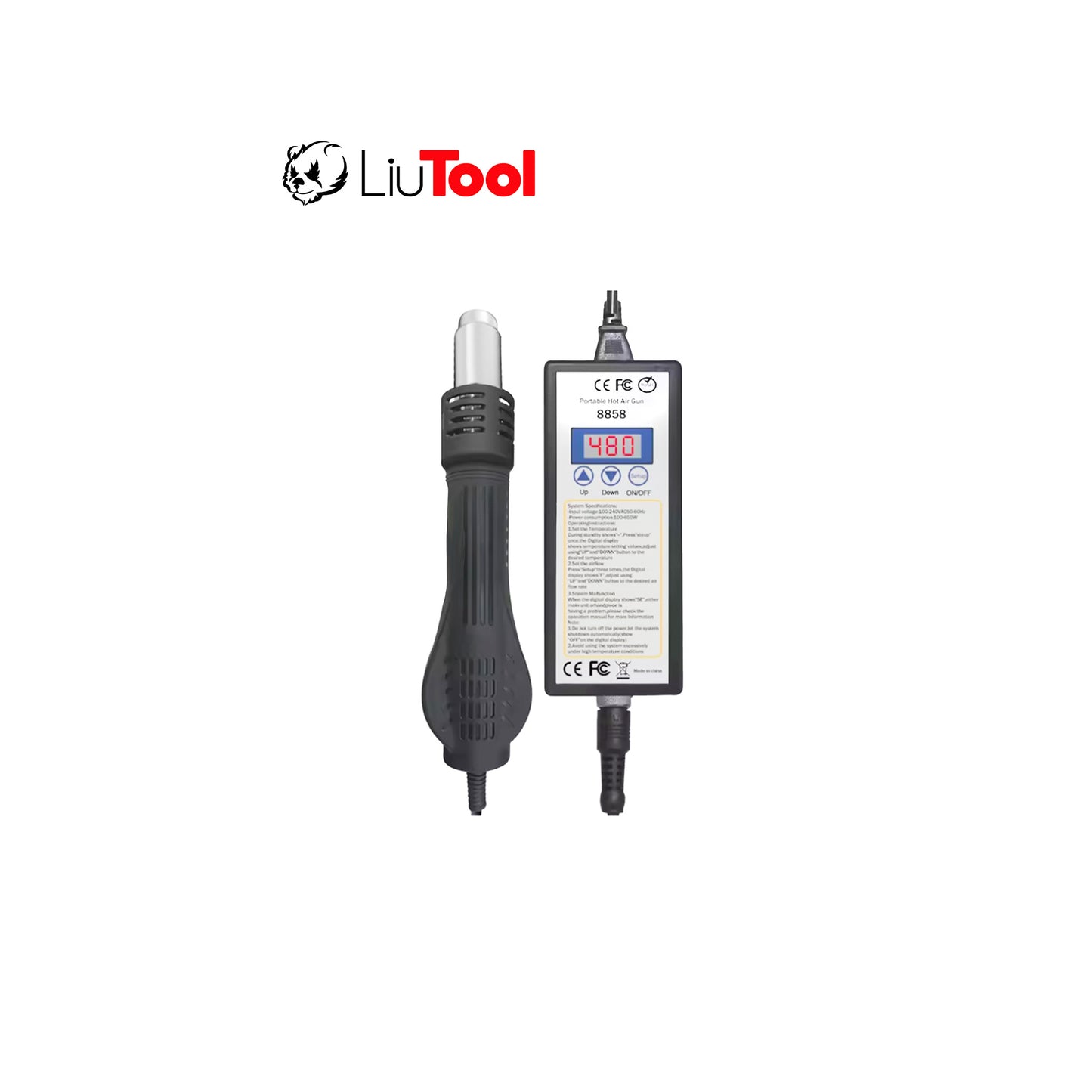 LIUTOOL PISTOLA DE AIRE CALIENTE PORTATIL 8858