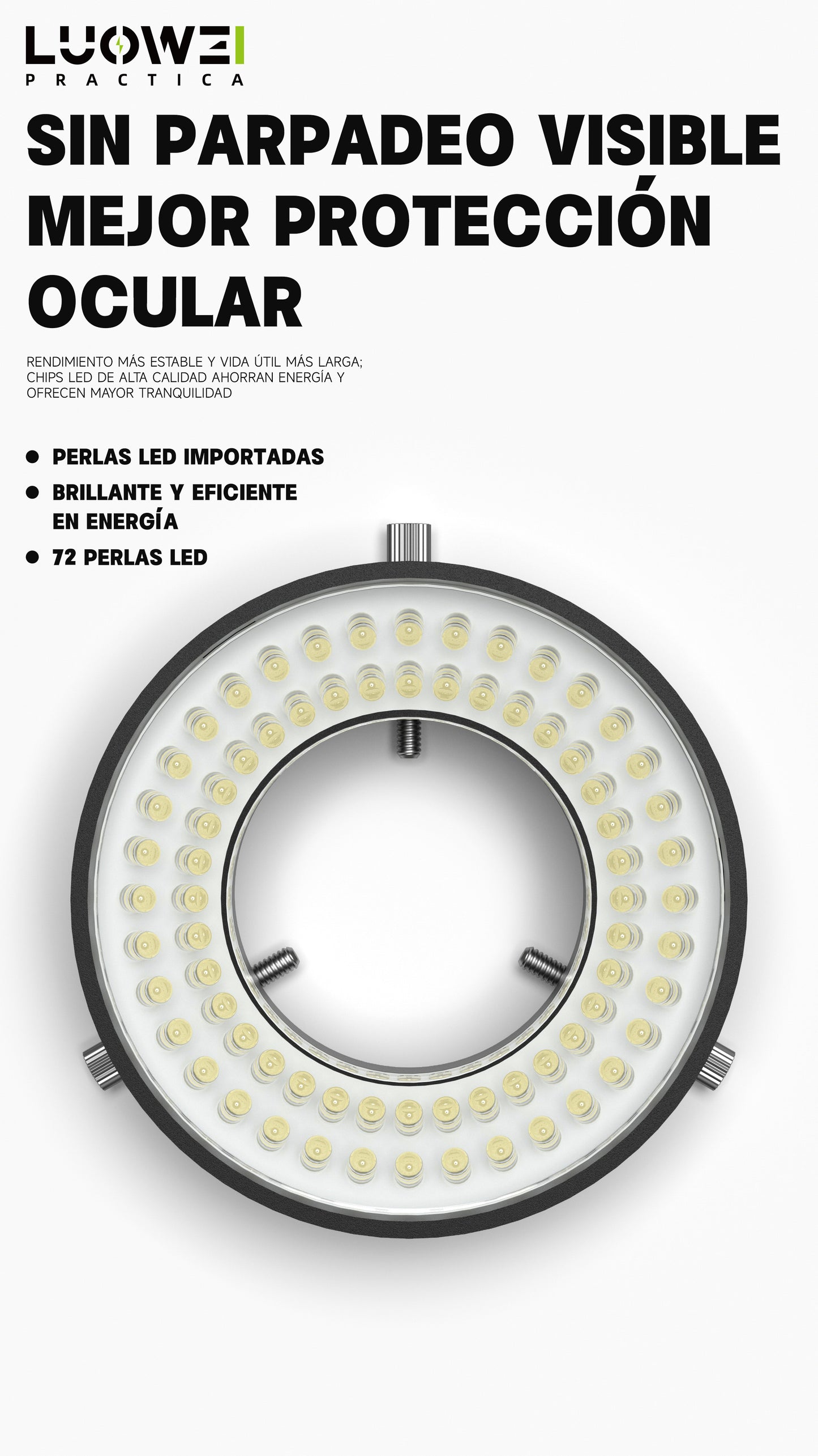LUOWEI ANILLO DE LUZ PARA MICROSCOPIO LS03