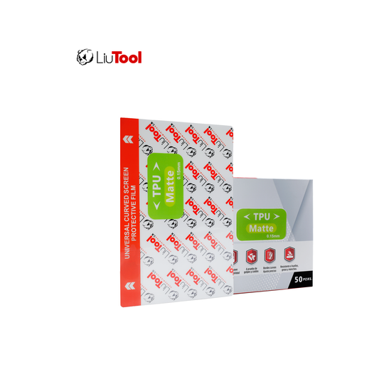 LIUTOOL MICA DE HIDROGEL MATE TPU .15mm (50pzas)