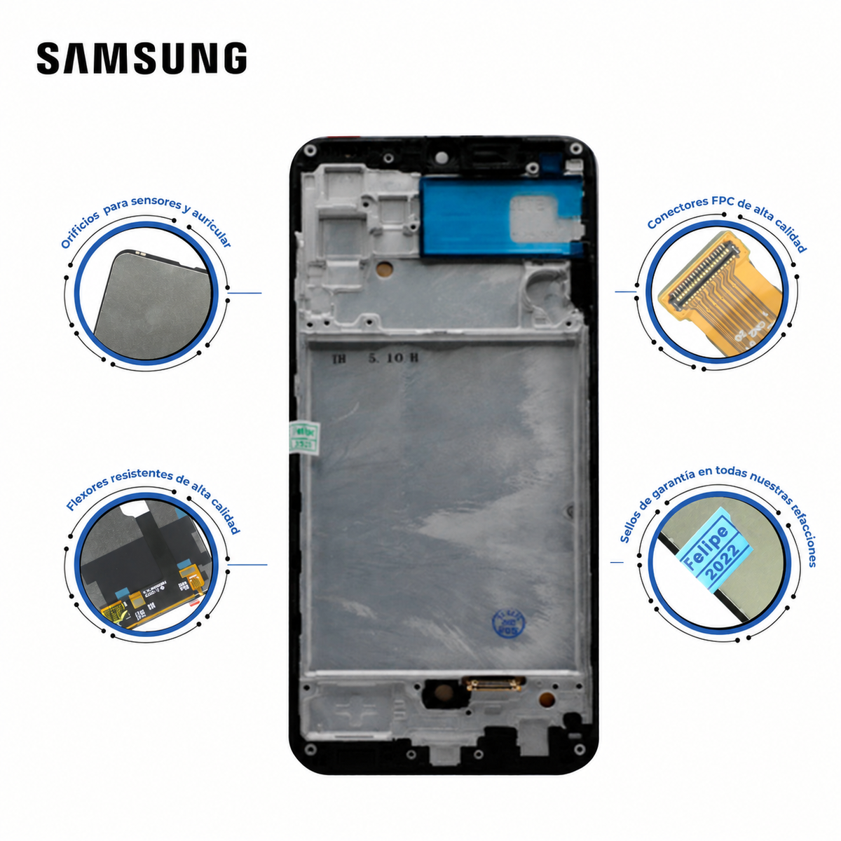 PANTALLA PARA SAMSUNG A32 4g / A325 / M32 4G CON MARCO NEGRO