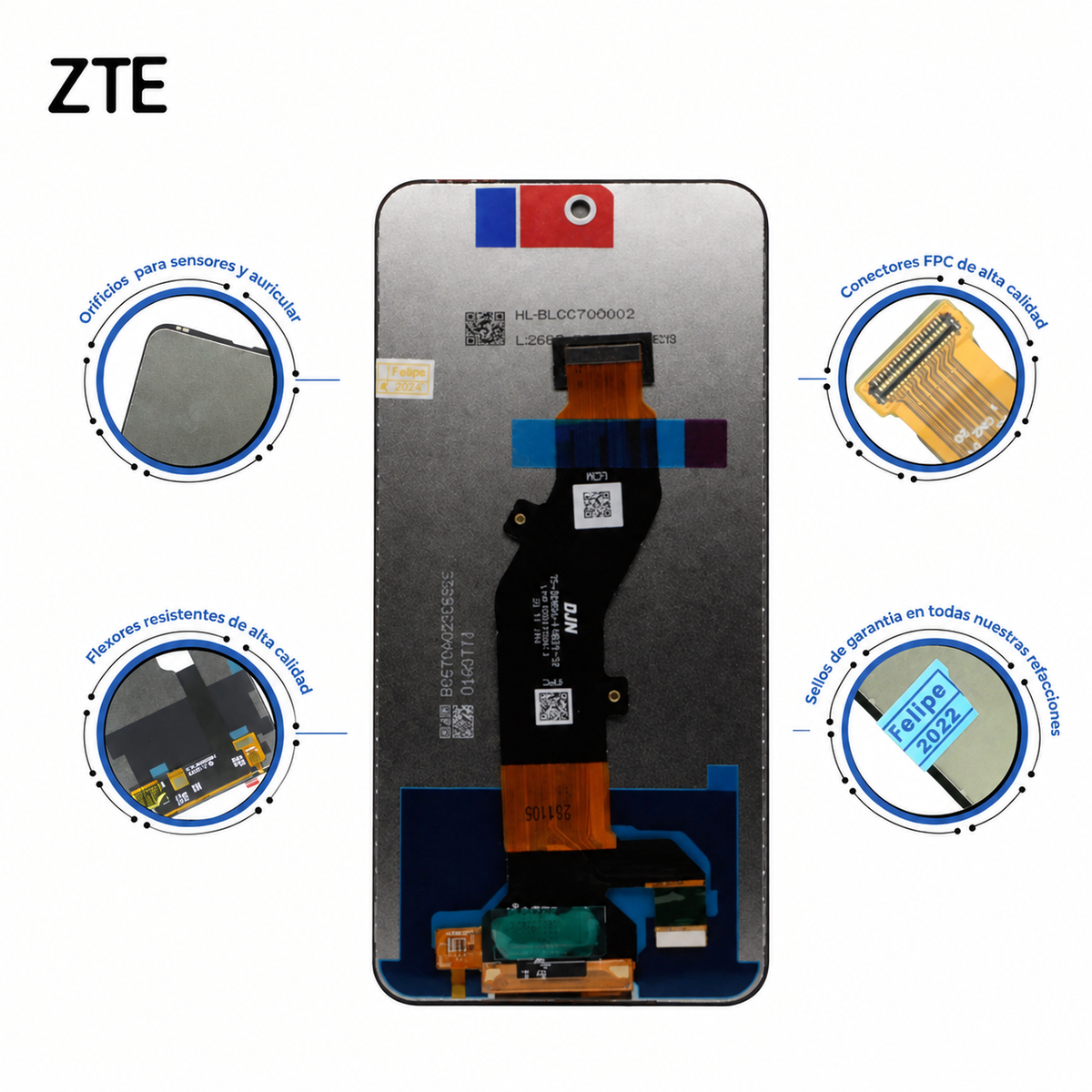 PANTALLA PARA ZTE AXON 70 LITE , V70 , V70 DESIGN , V70 VITA , V70 SMART , NUBIA MUSIC 2, FOCUS 2 INCELL