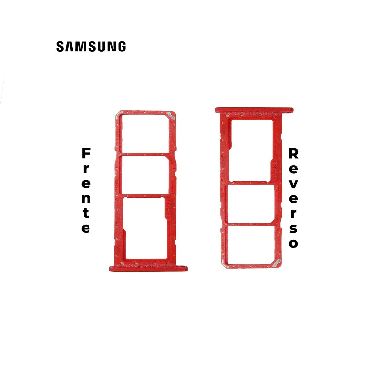 PORTA SIM SAMSUNG A01 ROJO