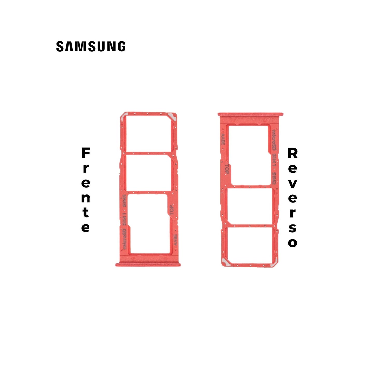 PORTA SIM SAMSUNG A02 DUAL ROJO
