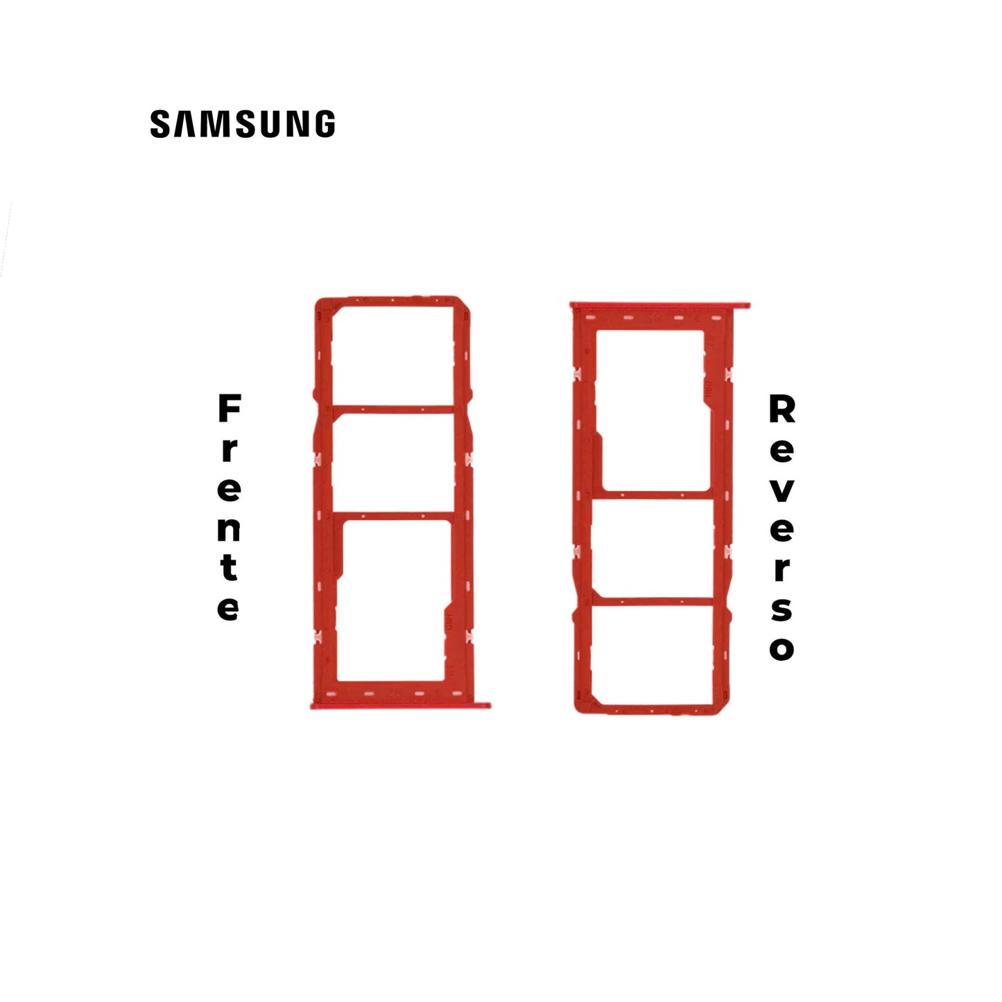 PORTA SIM SAMSUNG A20s ROJO