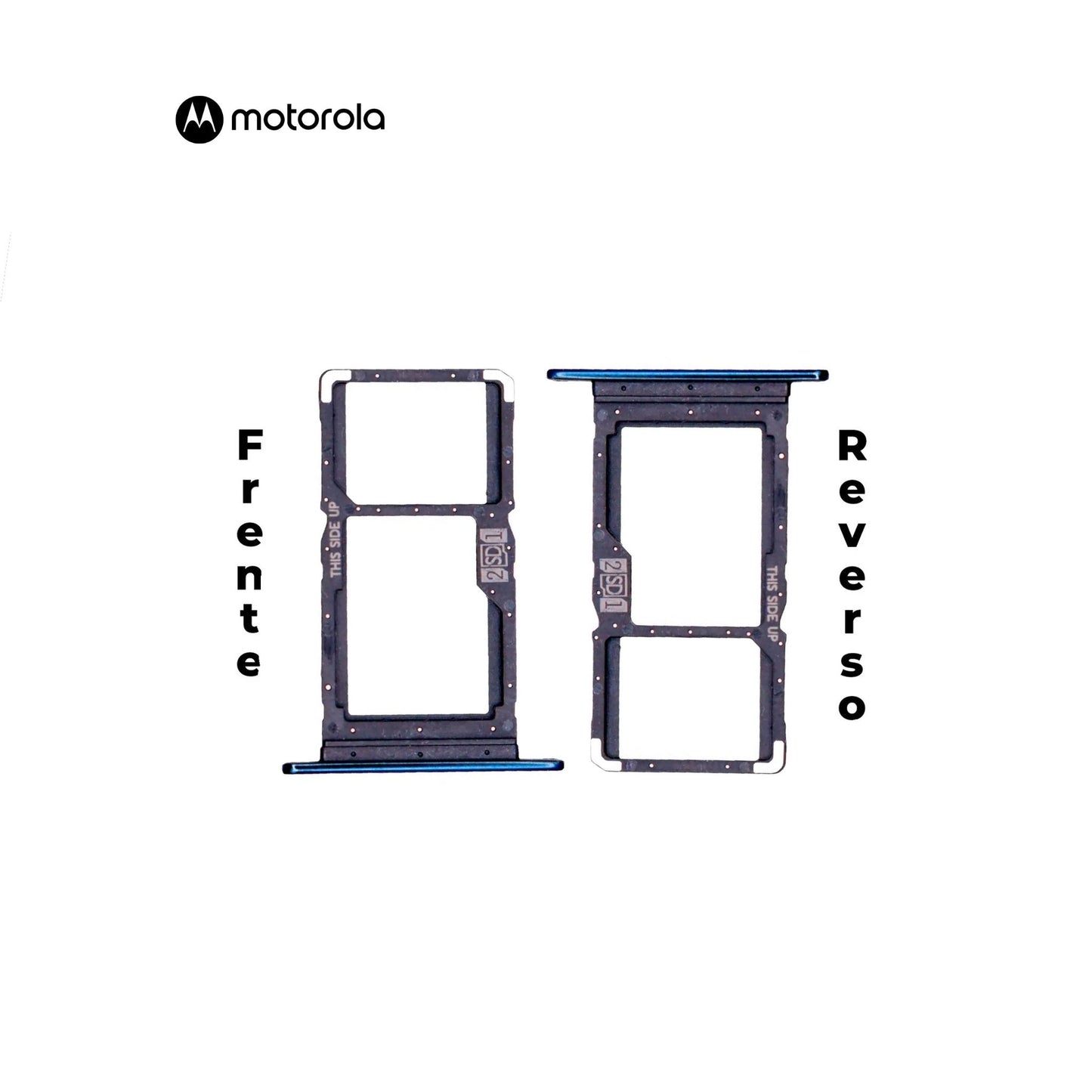 PORTA SIM MOTOROLA ONE VISION AZUL