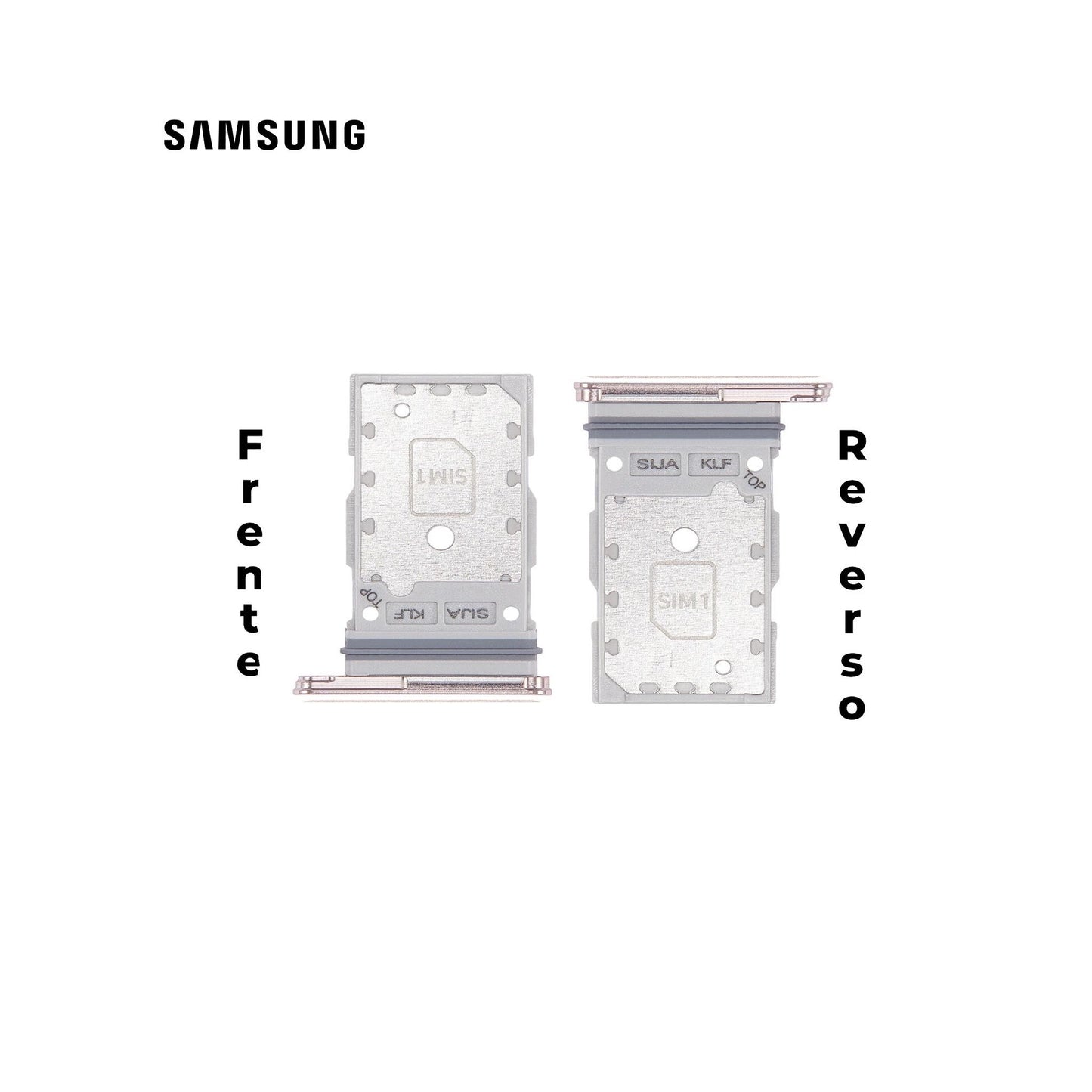 PORTA SIM SAMSUNG S22/S22 PLUS DORADO/ROSA