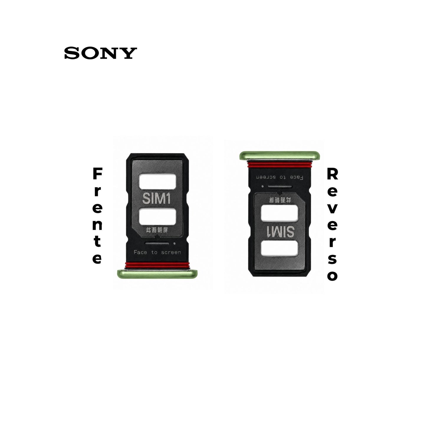 PORTA SIM SONY XA2 ULTRA VERDE