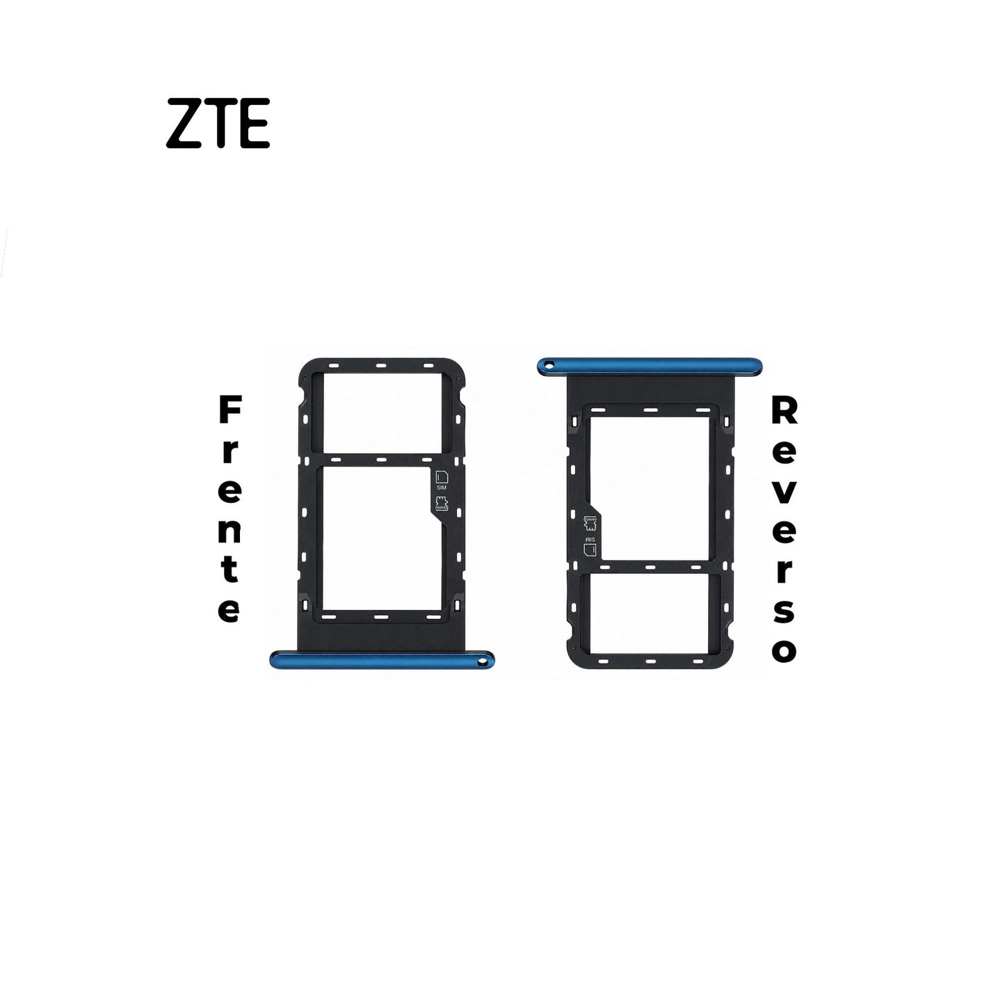 PORTA SIM ZTE BLADE A35 AZUL