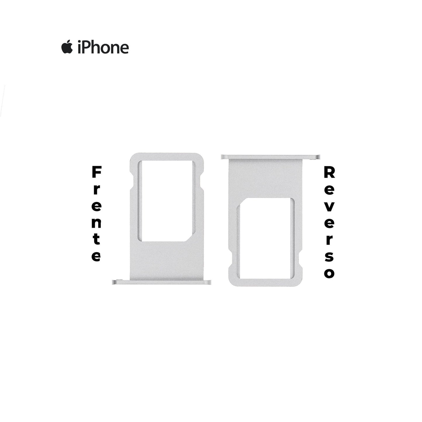 PORTA SIM IPHONE 6G PLATA