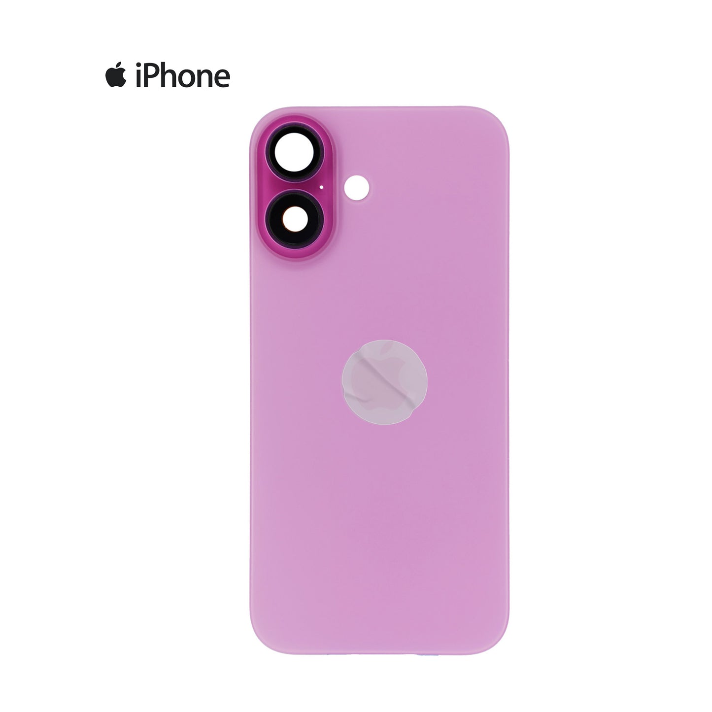 TAPA PARA IPHONE 16 ROSA CON CLIP CALIDAD PREMIUM AAA