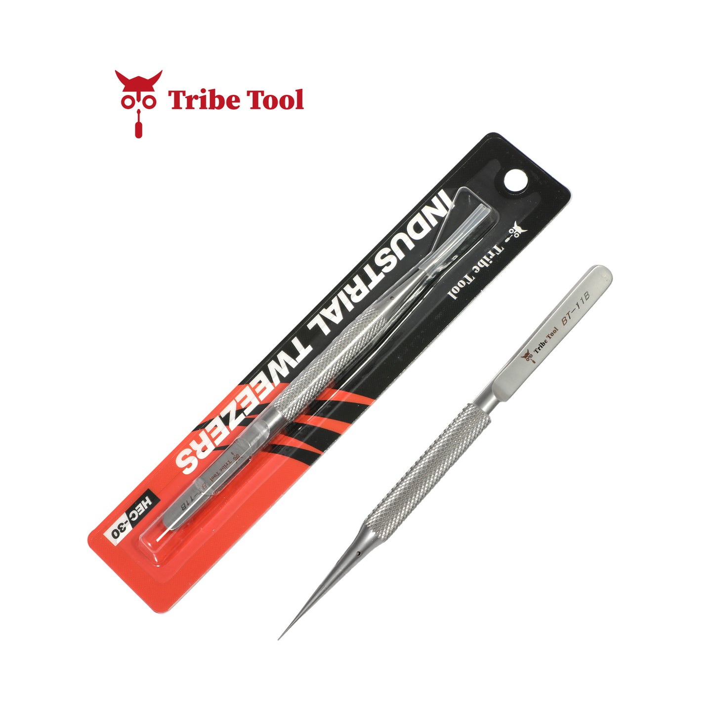 TRIBE TOOL PINZA ULTRA FINA ACERO INOXIDABLE BT - 11B GRIS