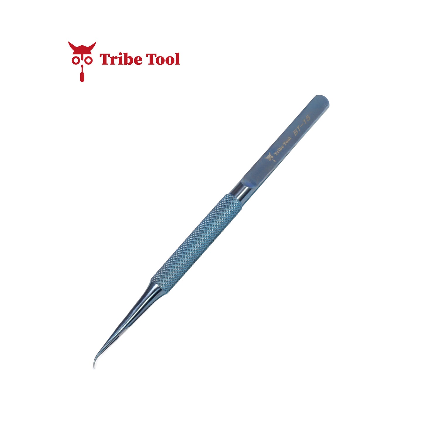 TRIBE TOOL PINZA CURVA TITANIO CLASICA BT - 15 AZUL