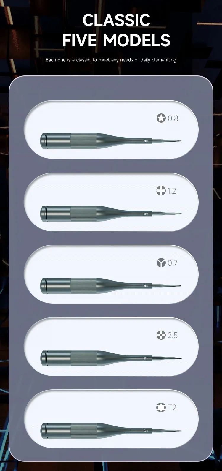 LUOWEI JUEGO DE DESARMADORES TOMAHAWK