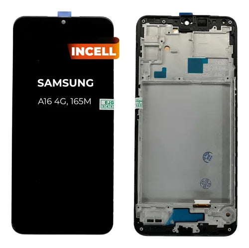 PANTALLA SAMSUNG A16 4G A165M CON MARCO NEGRO INCELL