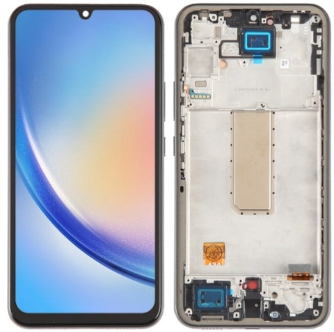 PANTALLA RECORTADA SAMSUNG A34 CON MARCO PLATA OLED