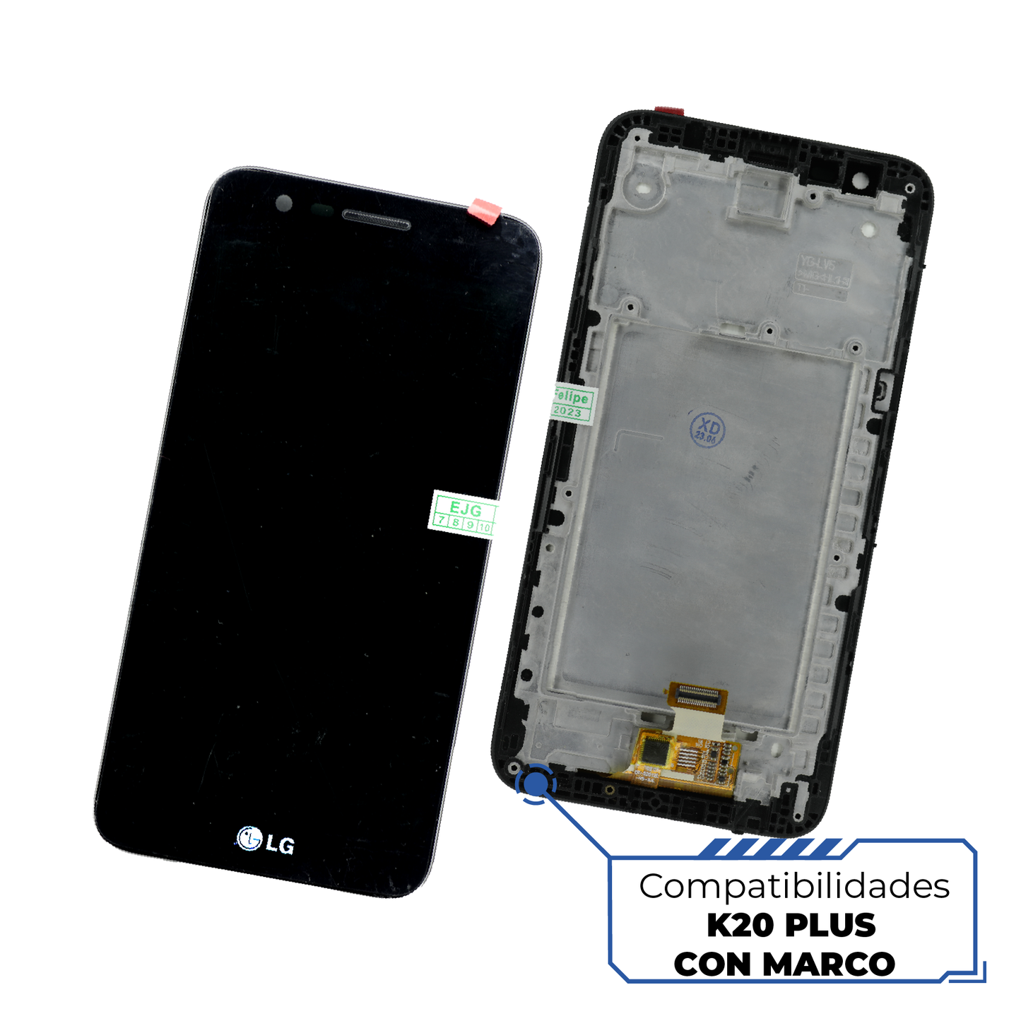PANTALLA LG K10 2017 , K20 PLUS CON MARCO