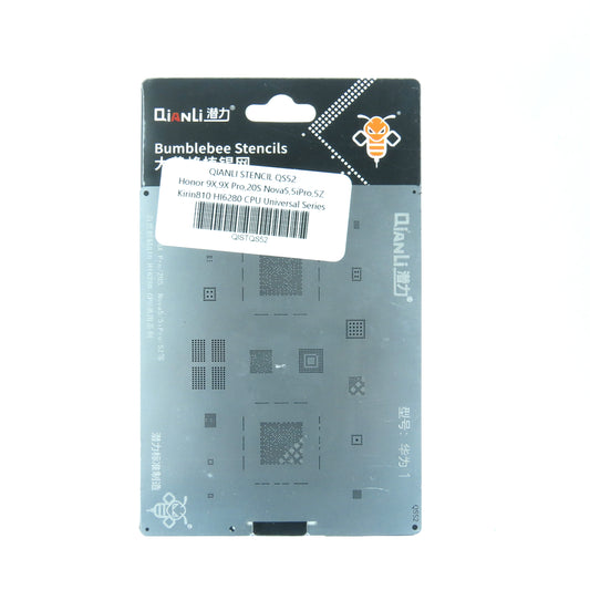 QIANLI STENCIL QS52 HONOR 9X , 9X PRO , 20S , NOVA 5 , 5i PRO , 5Z , KIRIN 8 , HI6280 CPU UNIVERSAL