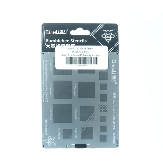 QIANLI STENCIL QS65 0.3 , 0.35 , 0.4 , 0.5 , MULTIFUNTIONAL REBALLING STENCILS