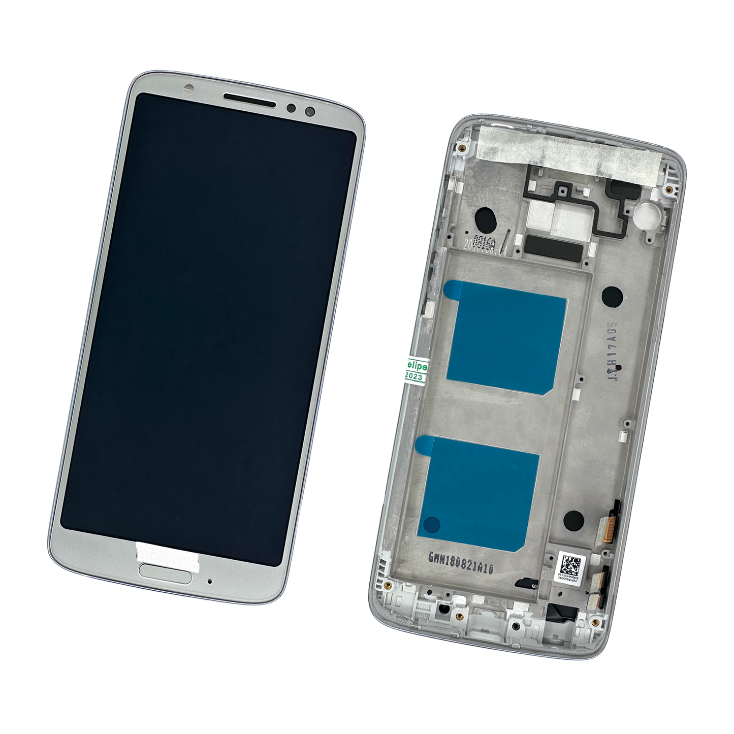 PANTALLA MOTOROLA G6 PLATA CON MARCO