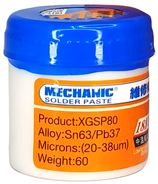 MECHANIC PASTA DE SOLDADURA 183 ° XGSP80 60 GR