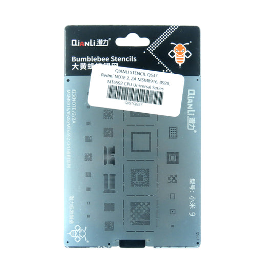 QIANLI STENCIL QS37 REDMI NOTE 2 , A2 MSM8916 , 8928 MT6592 CPU UNIVERSAL SERIE