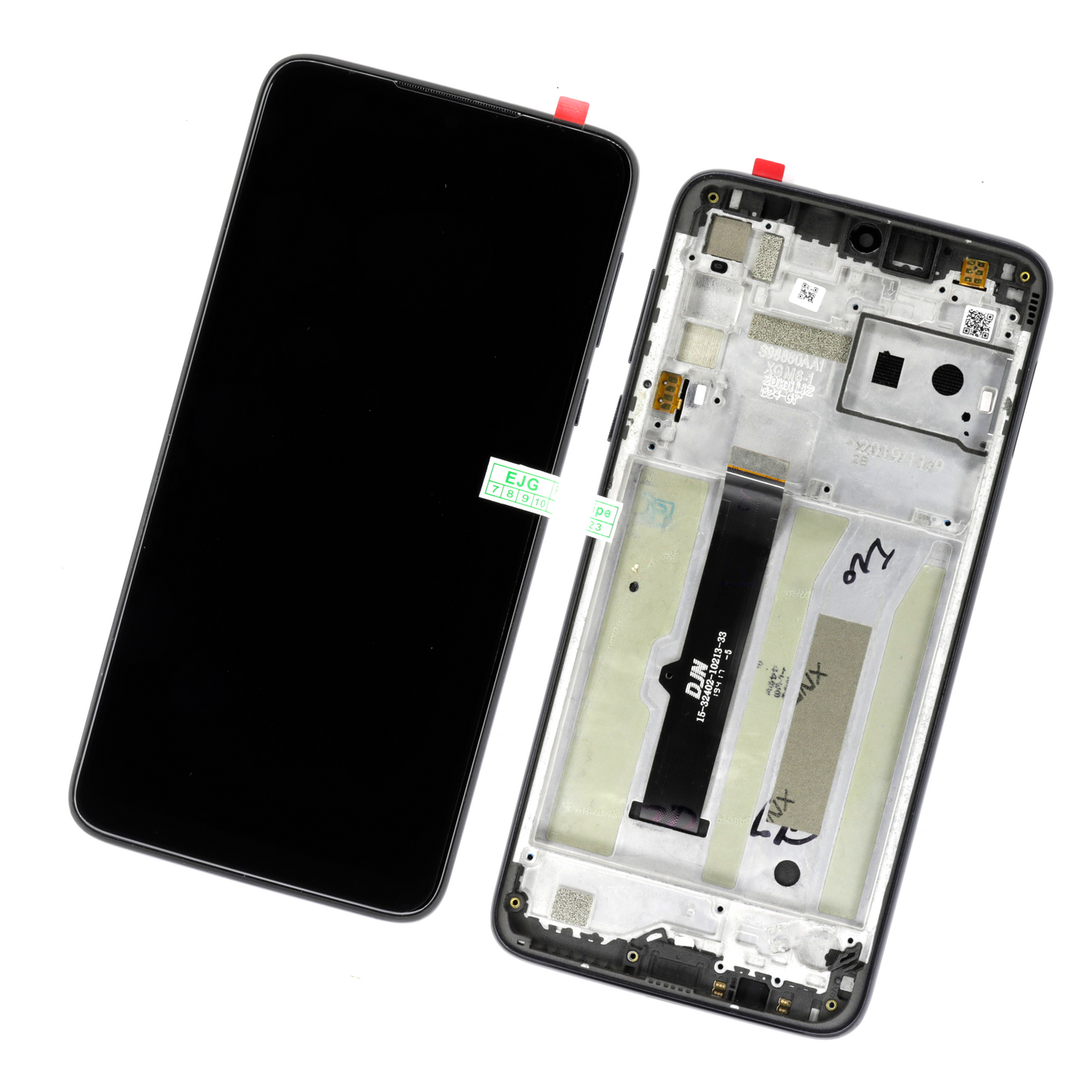 PANTALLA MOTOROLA G8 PLAY CON MARCO AZUL ORIGINAL