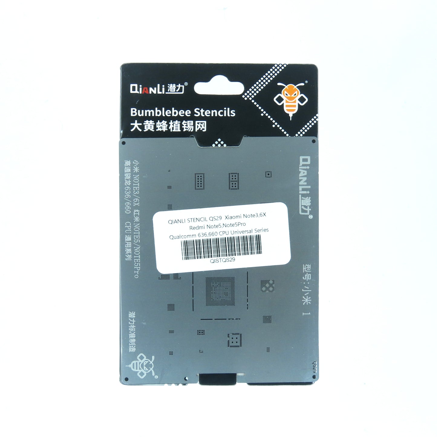 QIANLI STENCIL QS29 XIAOMI NOTE 3 , 6X , REDMI NOTE 5 , NOTE 5 PRO , QUALCOMM 636 , 660 CPU UNIVERSA