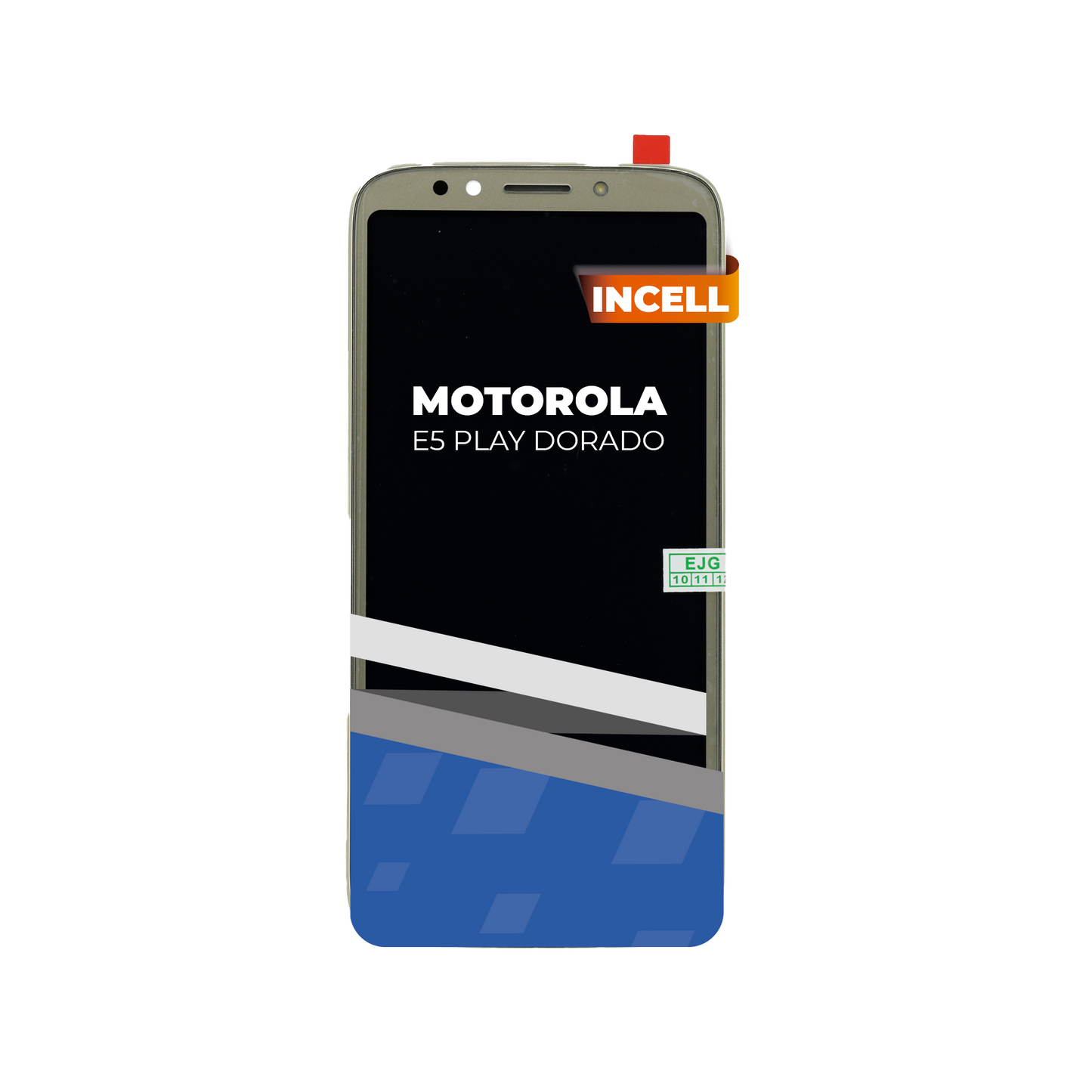 PANTALLA MOTOROLA E5 PLAY CON MARCO DORADO