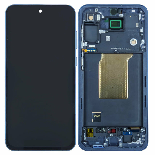 PANTALLA SAMSUNG A55 5G, A556 CON MARCO AZUL MARINO CALIDAD INCELL