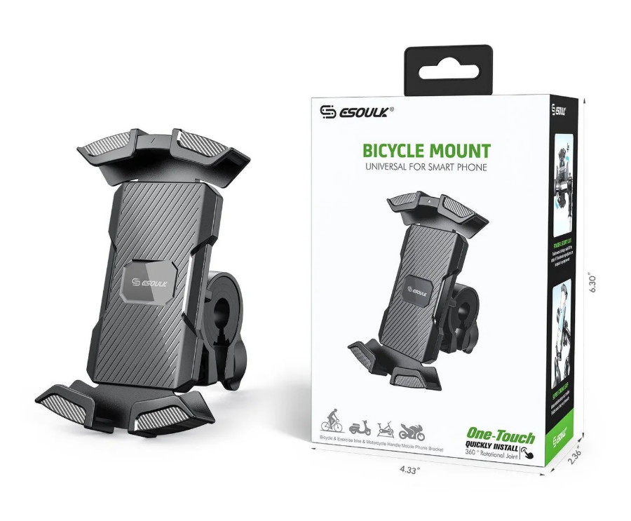 ESOULK BASE PARA BICICLETA O MOTO UNIVERSAL NEGRO
