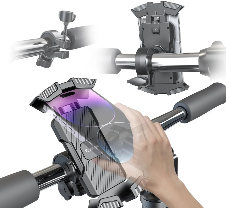 ESOULK BASE PARA BICICLETA O MOTO UNIVERSAL NEGRO