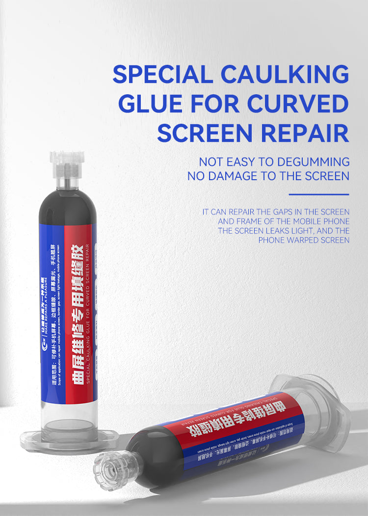 LUOWEI PEGAMENTO NEGRO PARA PANTALLAS CURVAS 30ML LW-018