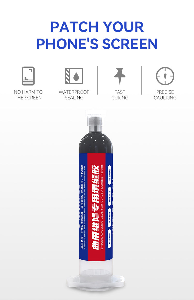LUOWEI PEGAMENTO NEGRO PARA PANTALLAS CURVAS 30ML LW-018