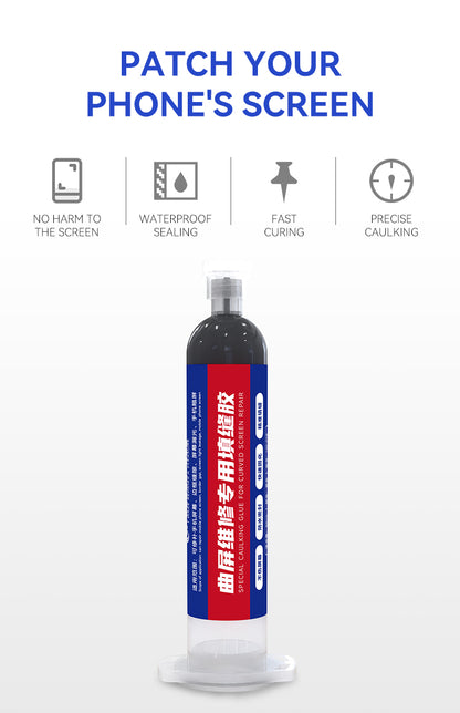 LUOWEI PEGAMENTO NEGRO PARA PANTALLAS CURVAS 30ML LW-018